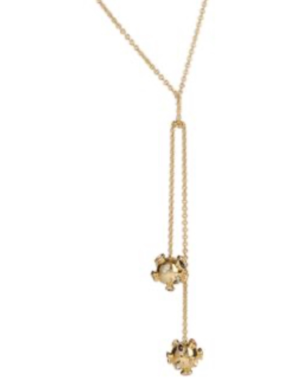 Alexis Bittar Sputnik Knot Double Drop Necklace